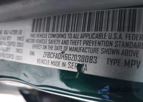 2016 Fiat 500L Trekking from USA, damaged, VIN ZFBCFADH6GZ038083